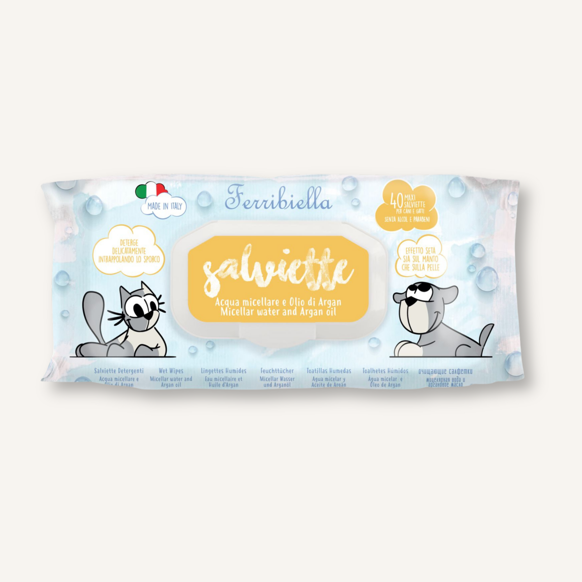 Ferribiella Wet Wipes Natte doekjes voor de oren van honden en katten