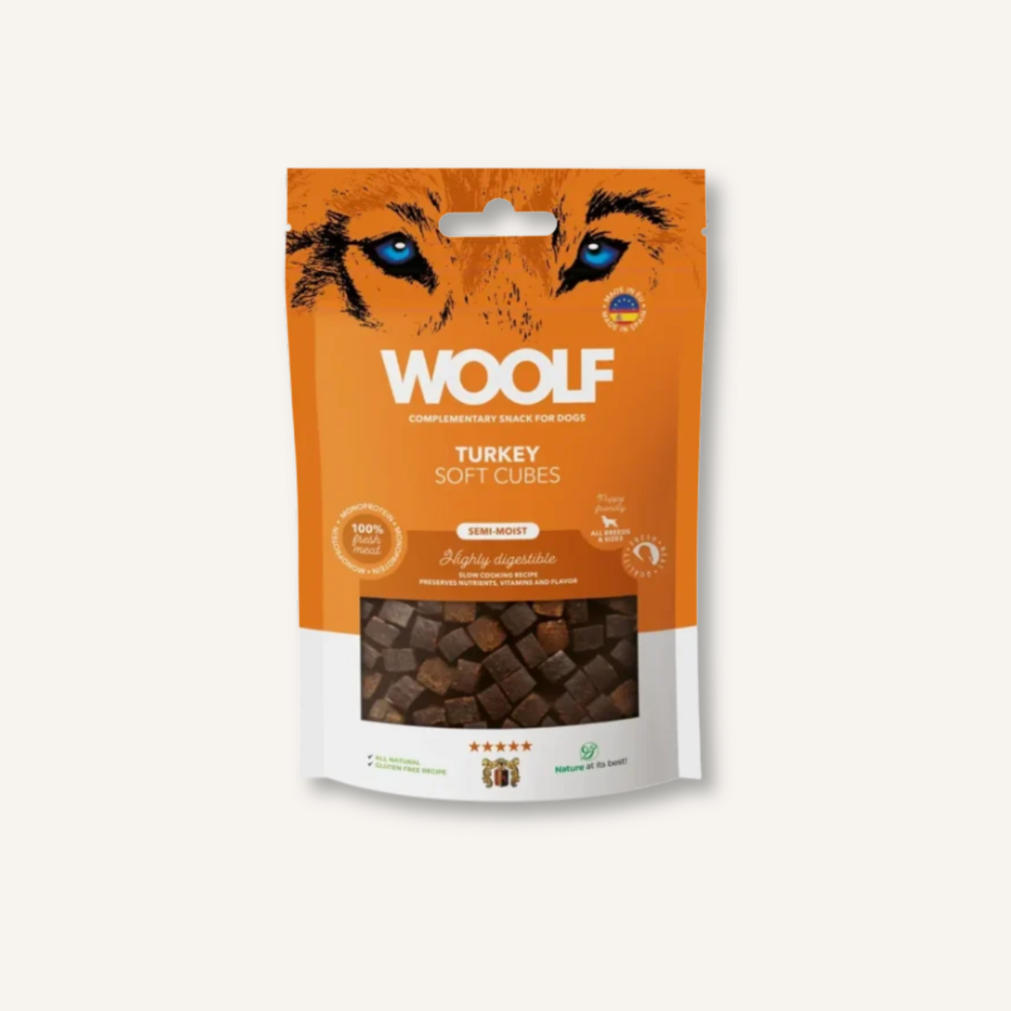 Woolf Soft Cubes Natuurlijke hondensnacks