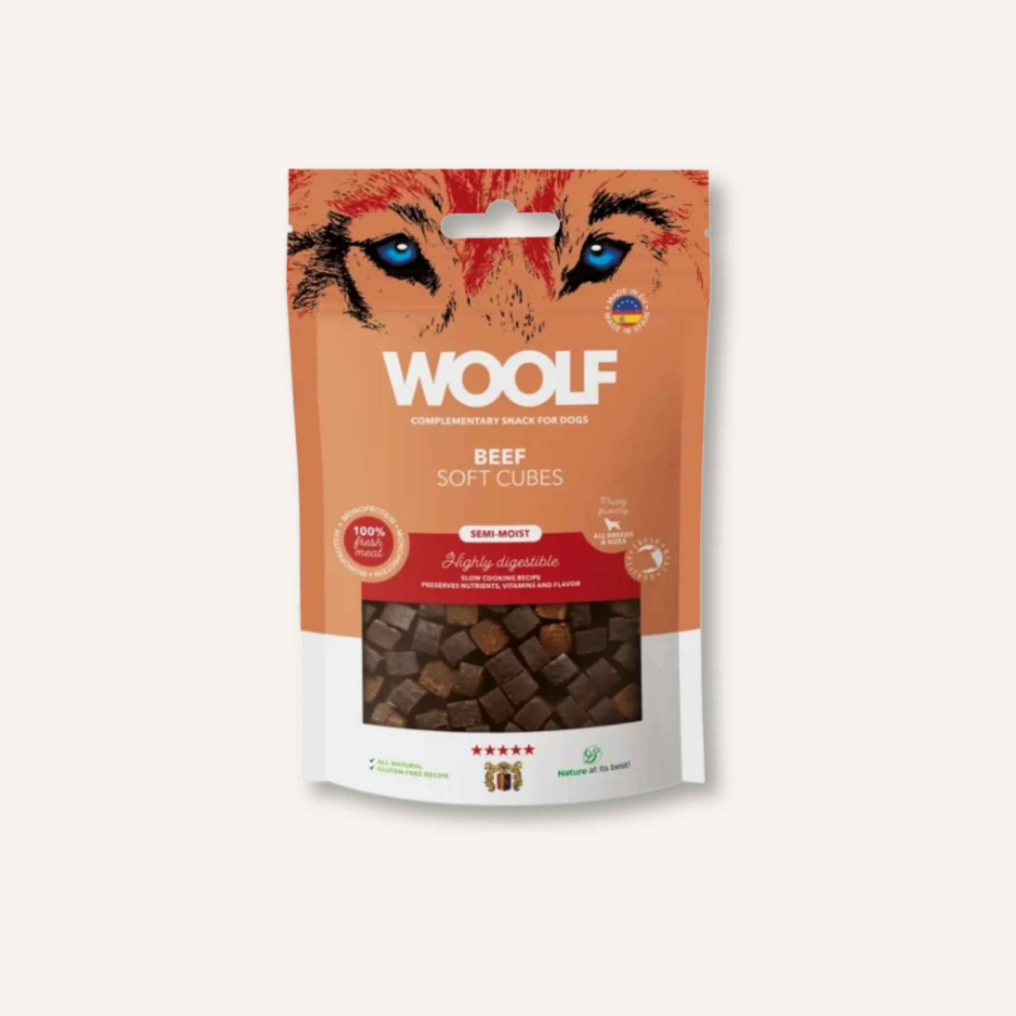 Woolf Soft Cubes Natuurlijke hondensnacks