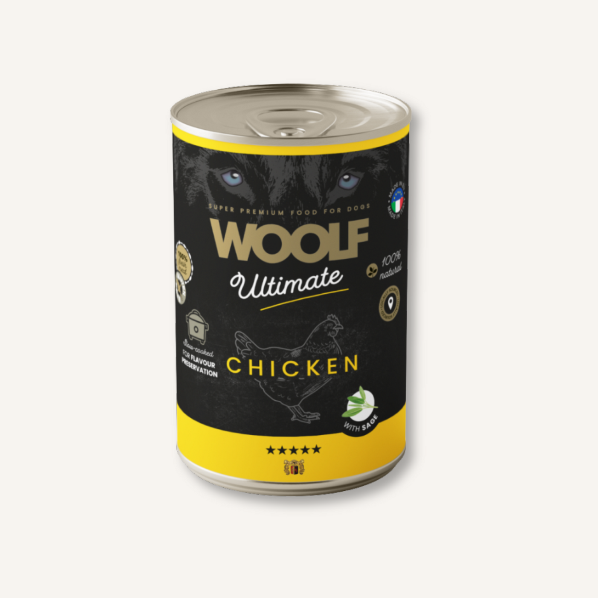 Woolf Ultimate Canned Blikvoer natuurlijk natvoer voor honden