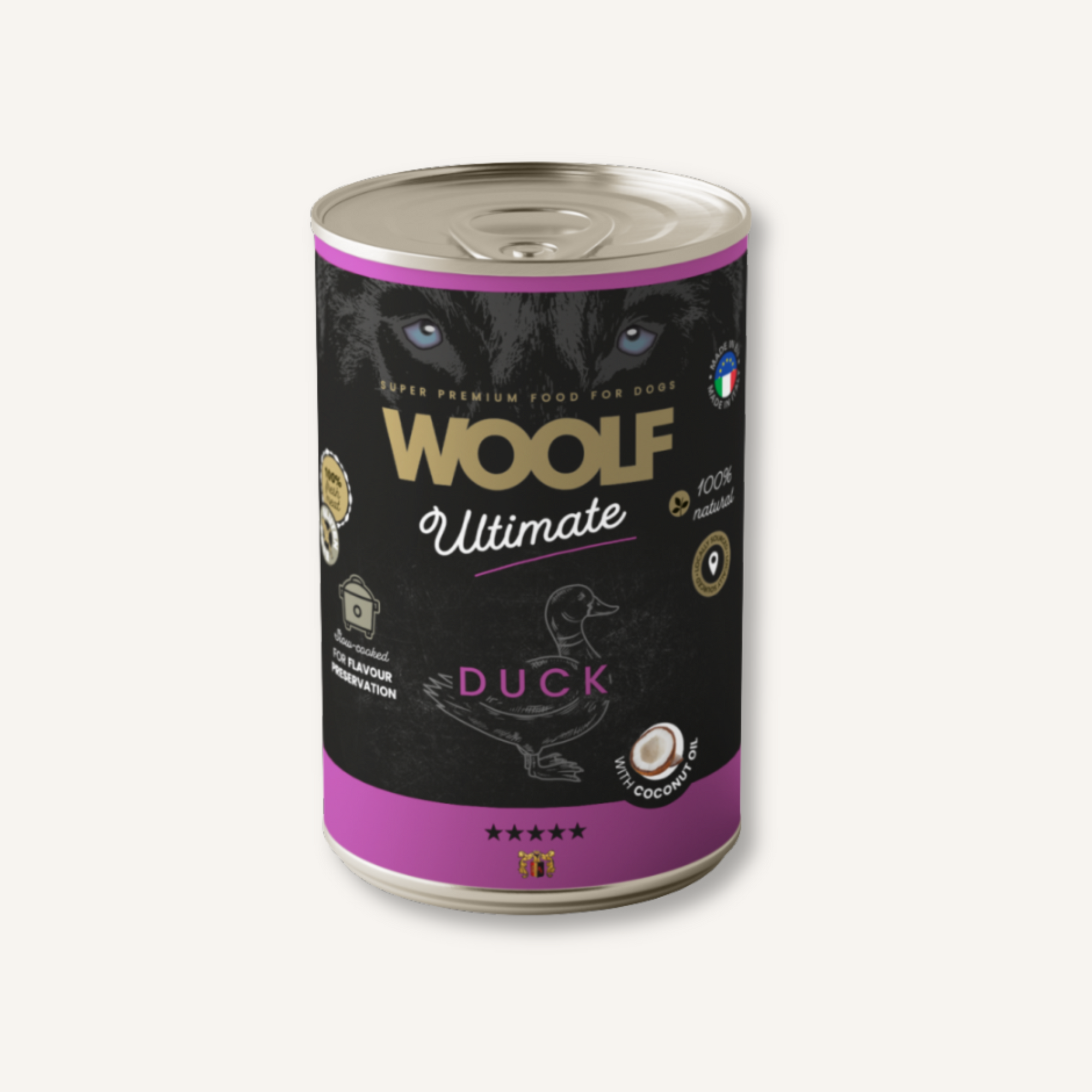 Woolf Ultimate Canned Blikvoer natuurlijk natvoer voor honden
