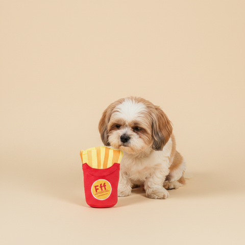 FuzzYard Plush Toy - French Fries — lifestyle met hond | The Snuffle Studio