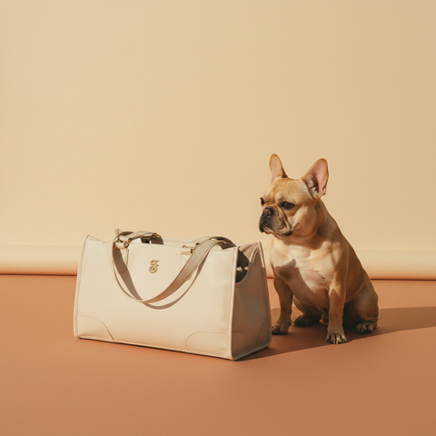 Ferribiella Mokka Bag · Ghiaccio - lifestyle met hond | The Snuffle Studio