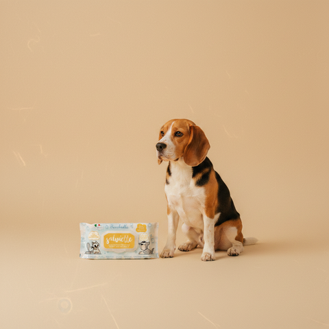 Ferribiella Wet Wipes For Ears (20 stuks) — lifestyle met hond | The Snuffle Studio