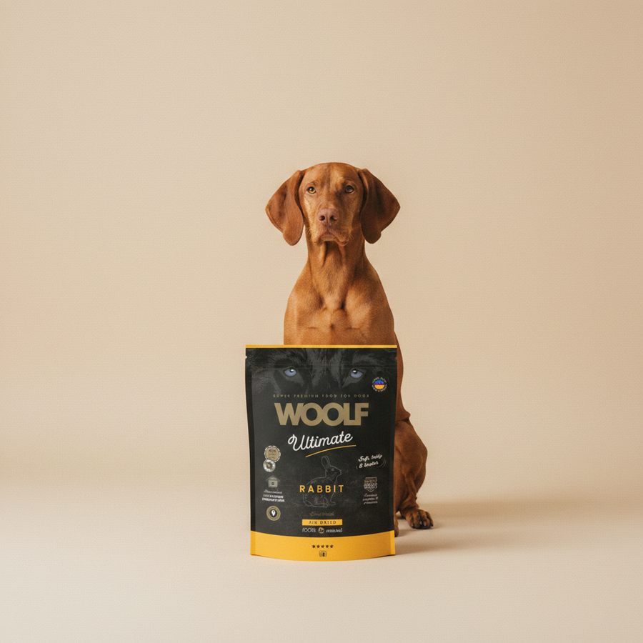 Woolf Ultimate Semi-Moist Hondenvoer - Konijn - 1 kg — lifestyle met hond | The Snuffle Studio