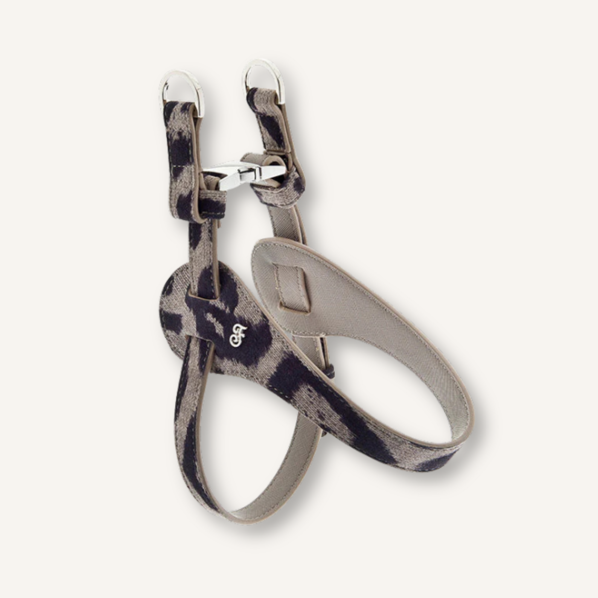 Ferribiella luxe hondentuig Mokka leopard-panterprint 