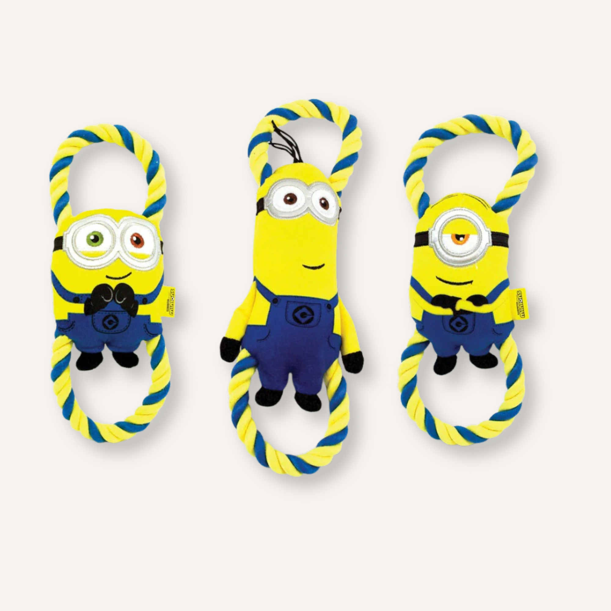 Minions hondenspeelgoed met flostouw