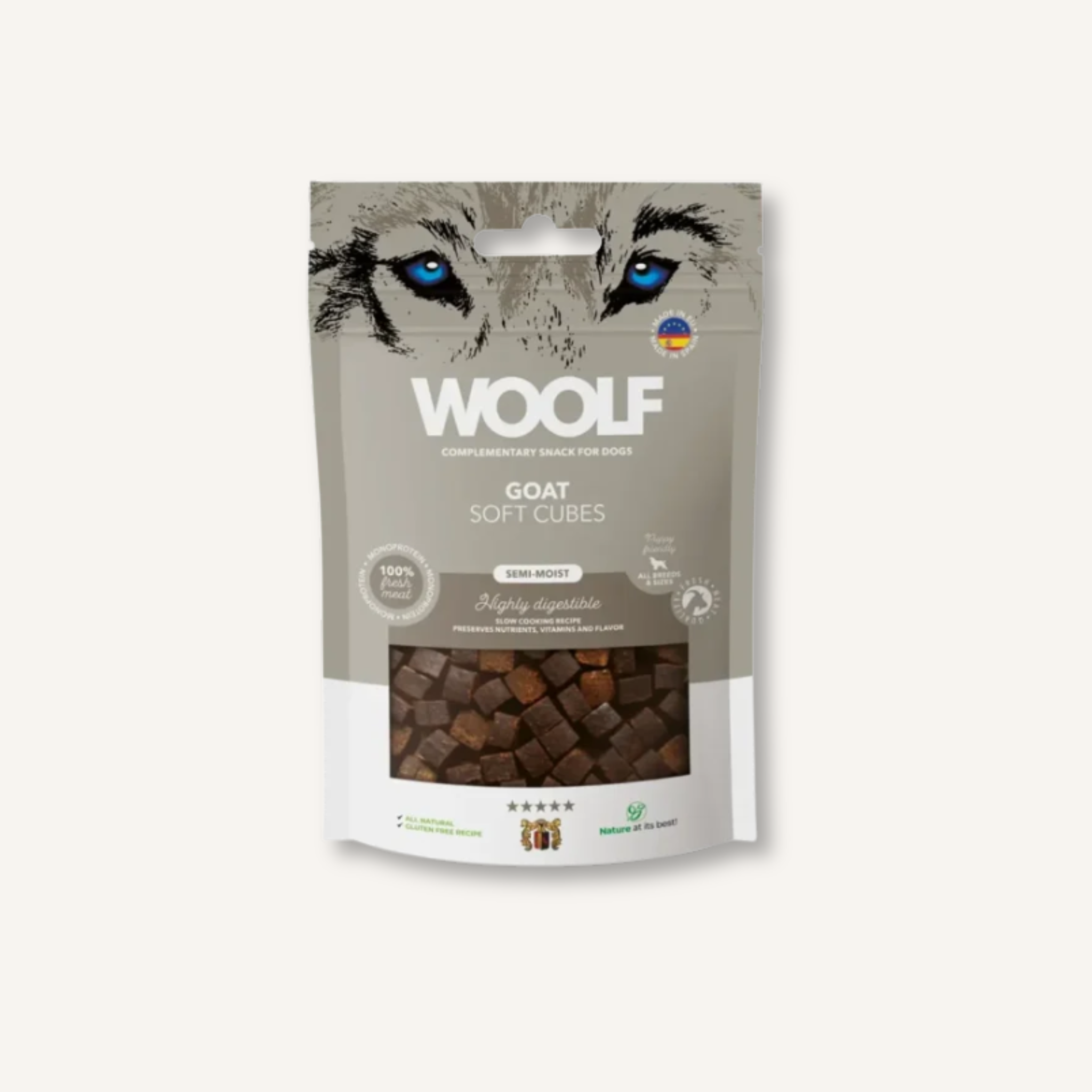 Woolf Soft Cubes Natuurlijke hondensnacks 
