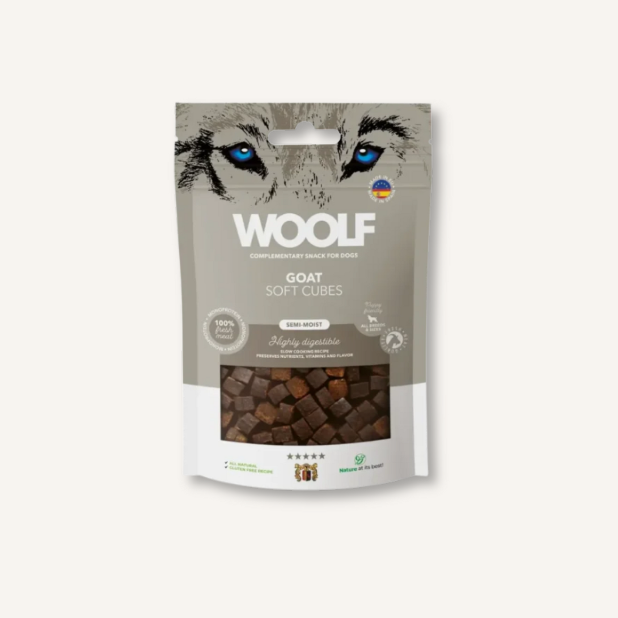 Woolf Soft Cubes Natuurlijke hondensnacks 