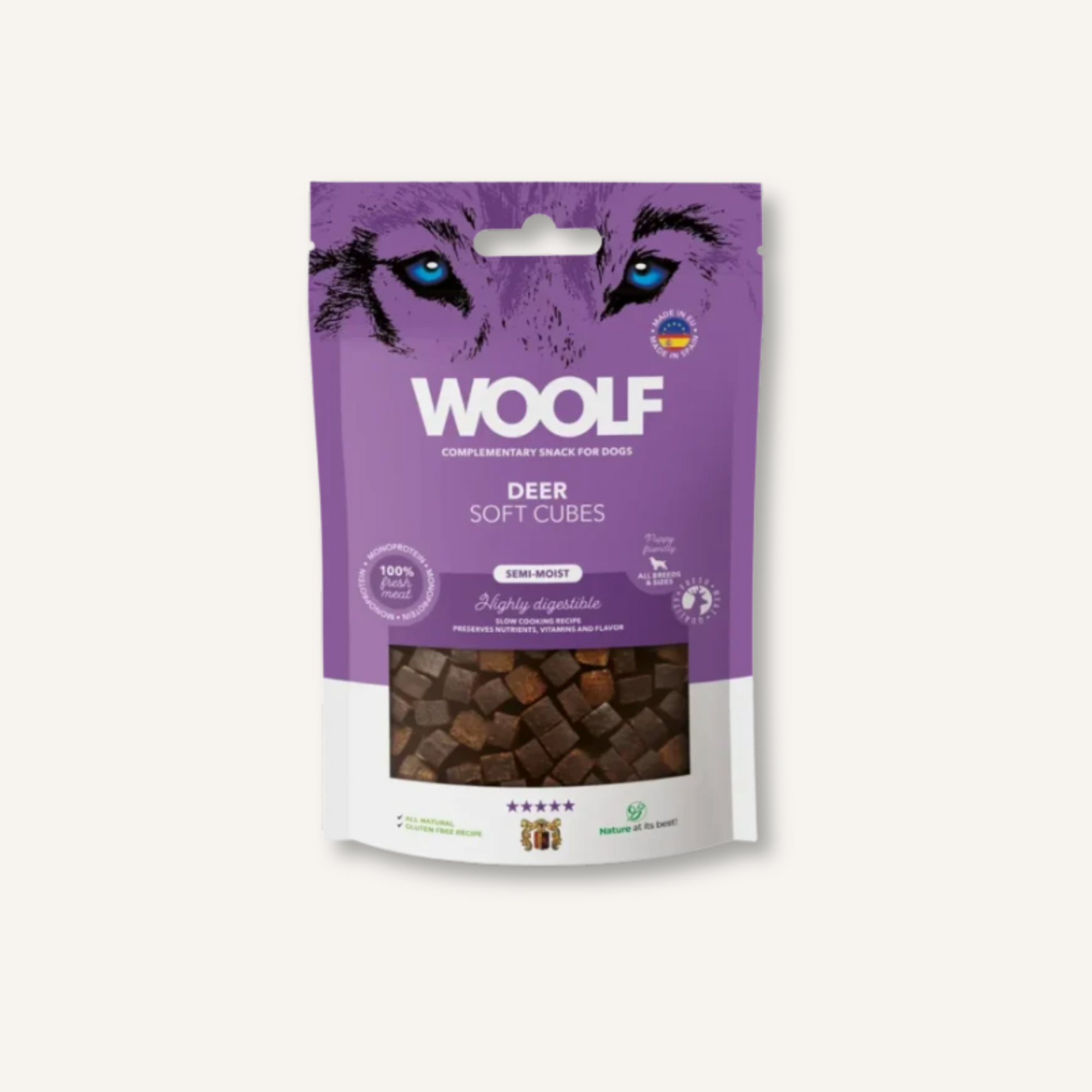 Woolf Soft Cubes Natuurlijke hondensnacks 