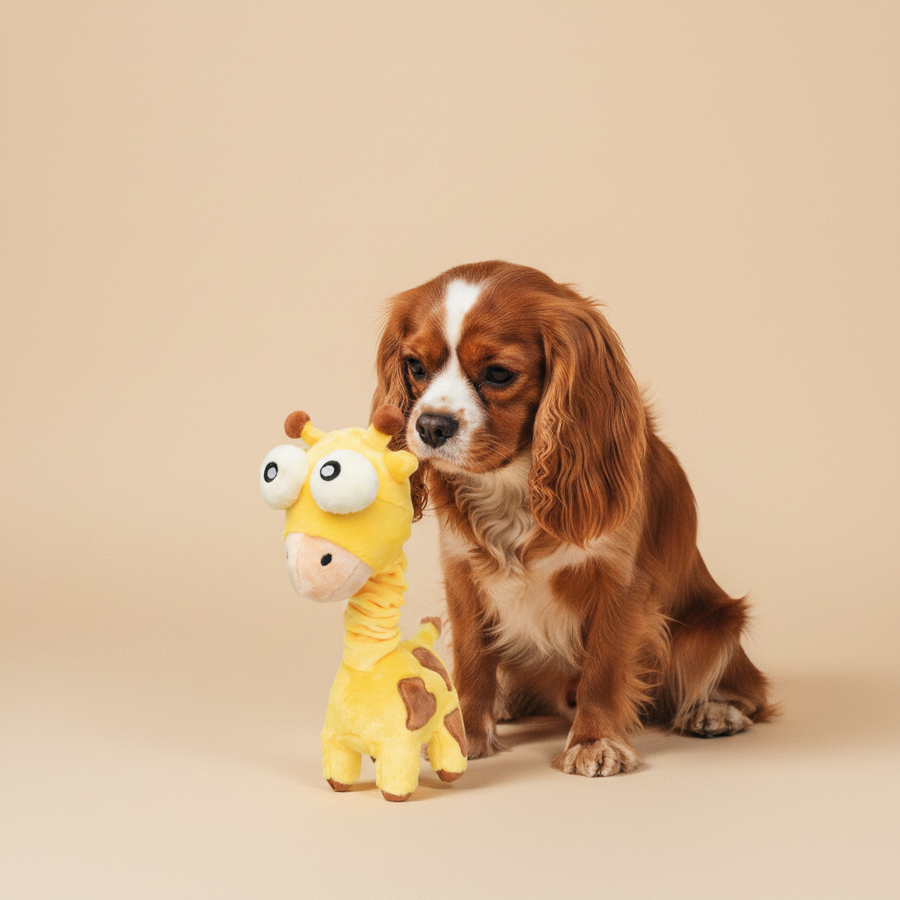 FuzzYard Toy - Neck Minnit - Neckholas The Giraffe — lifestyle met hond | The Snuffle Studio