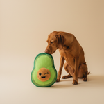 FuzzYard Plush Toy - Winky Avocado — lifestyle met hond | The Snuffle Studio