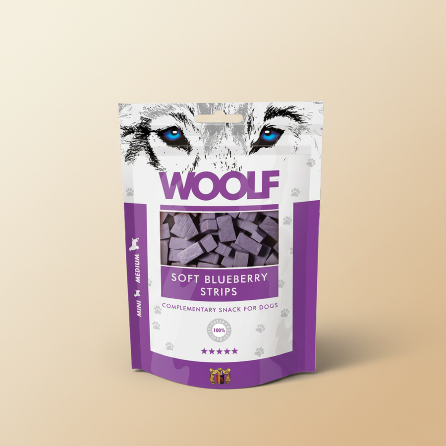 Woolf Classic · Zachte Blauwe Bessen Reepjes